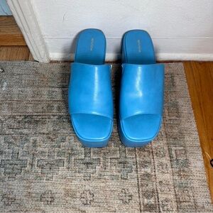 PrettyLittleThing Blue Platform Shoes